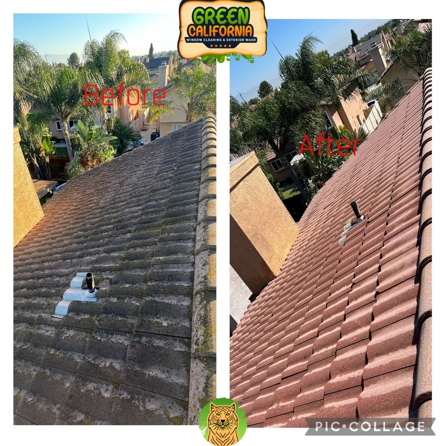 Best Quality Roof Washing performed in the City of Corona, California. Thumbnail